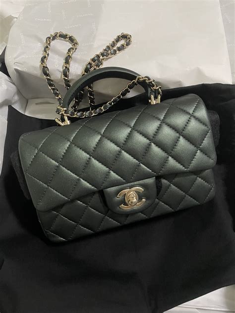 chanel mini with top handle.